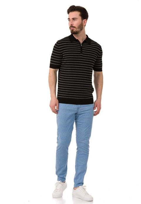 CT751 Striped Knitwear T-Shirt