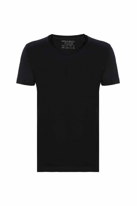 CU106 V-Neck Basic Slim Fit Men's T-Shirt Undershirt