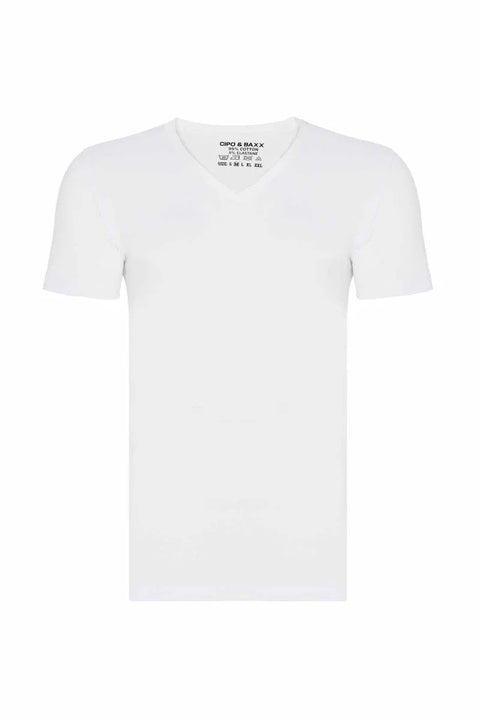 CU106 V-Neck Basic Slim Fit Men's T-Shirt Undershirt