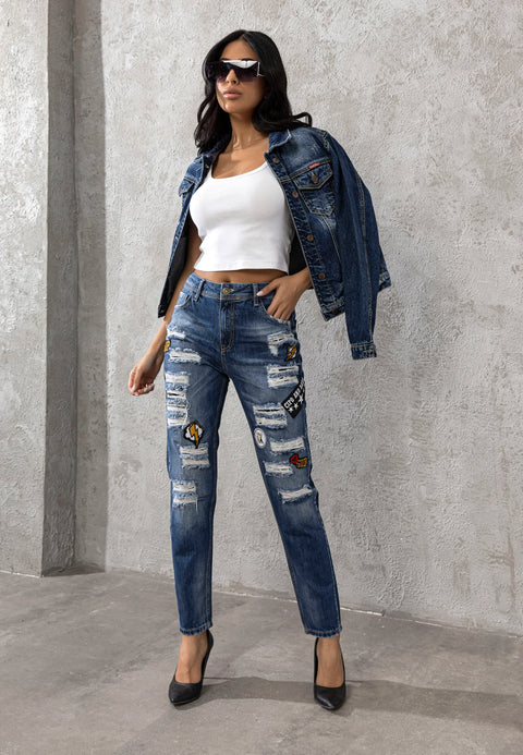 WD298 Women's Oversized Friend Jean Pants
