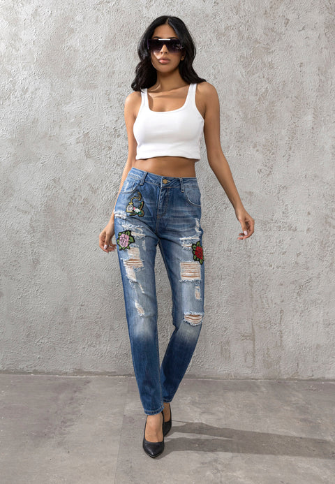 WD303 Women's High Waist Jean Pants