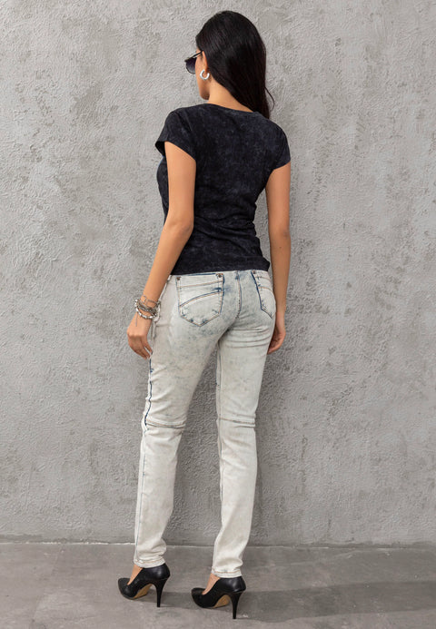 WD382 Slim Fit Women's Jean Trousers