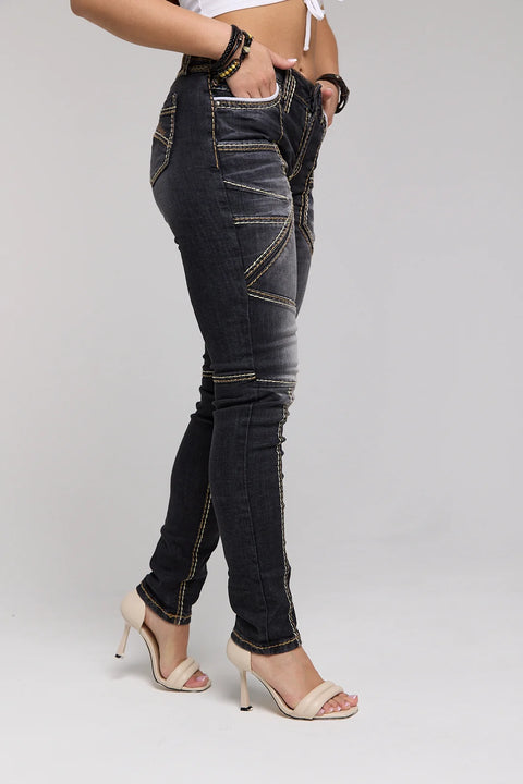 WD382 Slim Fit Women's Jean Trousers