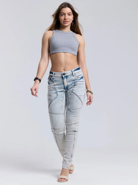 WD382 Slim Fit Women's Jean Trousers