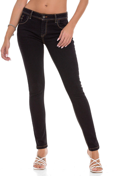 WD443 Basic Women's Jeans Trousers