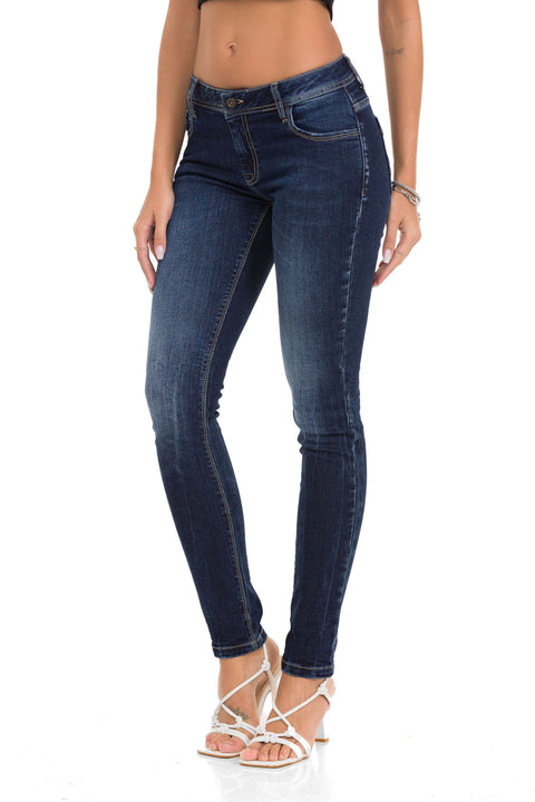WD443 Women jeans in solid look