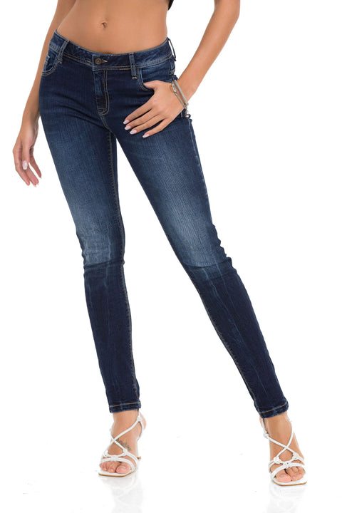 WD443 Women jeans in solid look