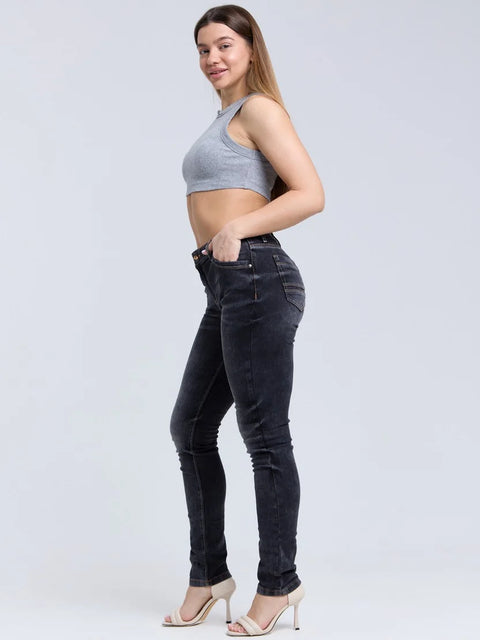 WD443 Women jeans in solid look