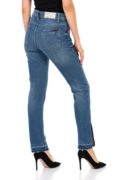 WD449 Ice Blue Women's Mom Jean Pants