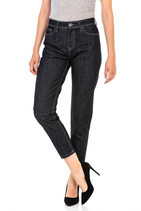 WD450 Dark Tone Mom Jean Trousers