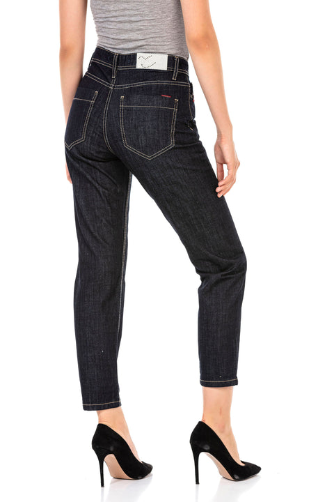 WD450 Dark Tone Mom Jean Trousers