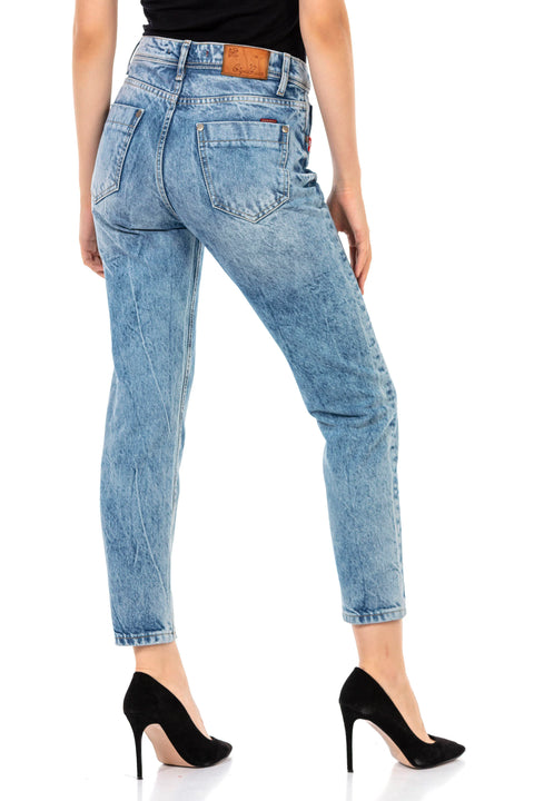 WD454 High Waist Women's Jean Trousers