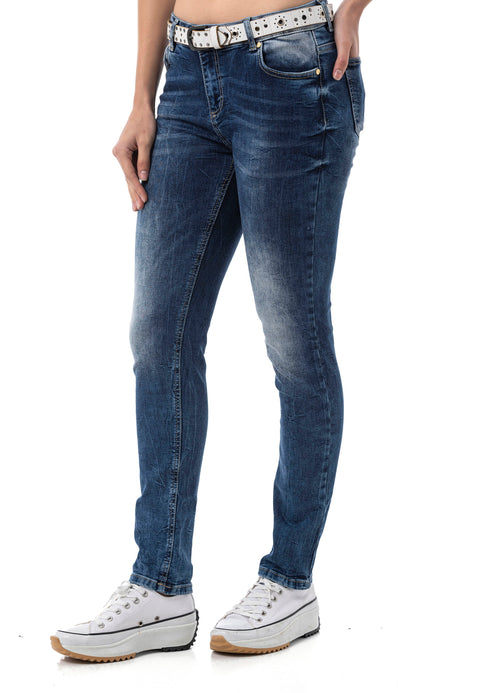 WD461 women Slim-Fit jeans in the casual used look