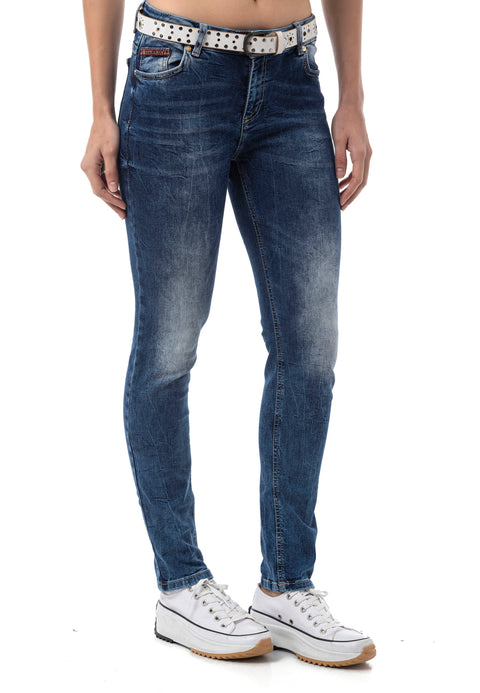 WD461 women Slim-Fit jeans in the casual used look