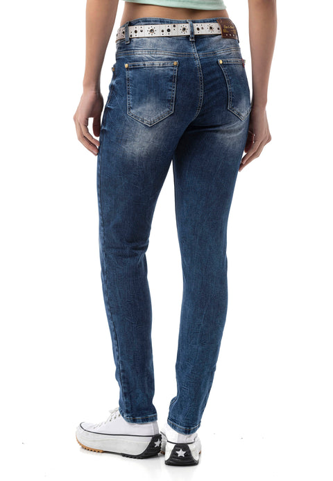 WD461 women Slim-Fit jeans in the casual used look