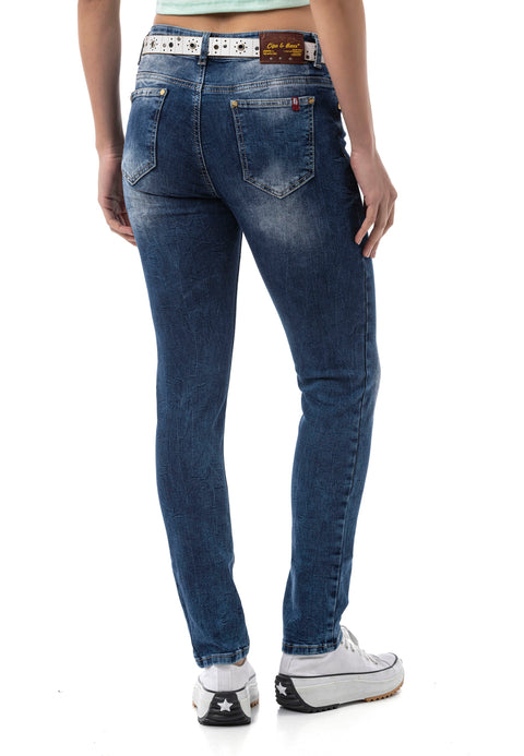 WD461 women Slim-Fit jeans in the casual used look