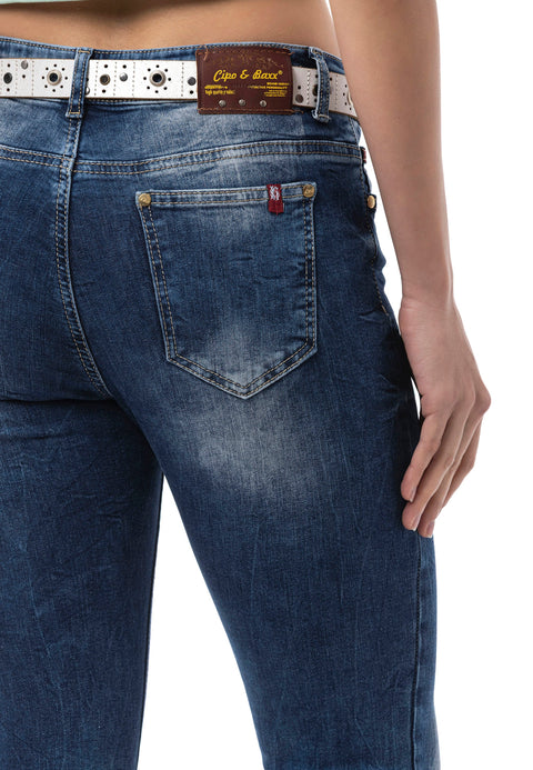 WD461 women Slim-Fit jeans in the casual used look
