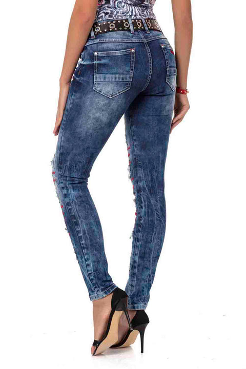 WD478 Embroidered Women's Jeans