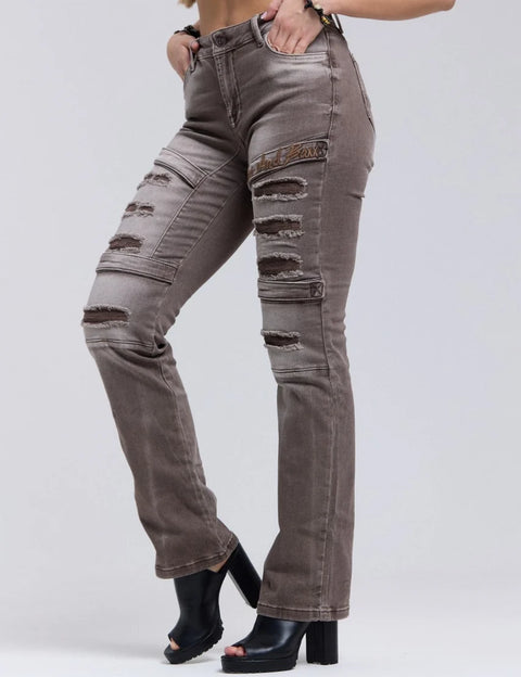 WD529 Ripped Women's Jeans with trendy Look