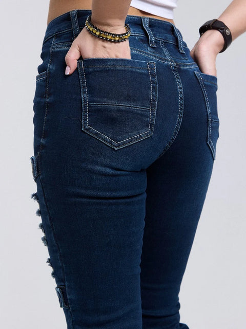 WD529 Ripped Women's Jeans with trendy Look
