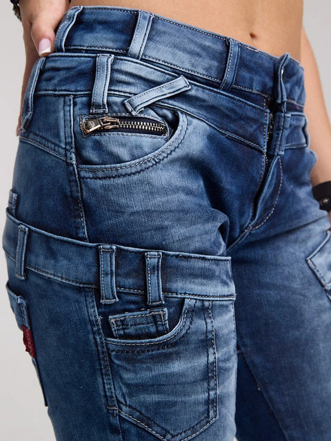 WD530 Women's Jeans with a cool Double Waistband