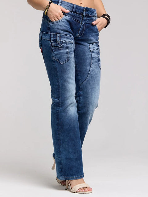 WD530 Women's Jeans with a cool Double Waistband