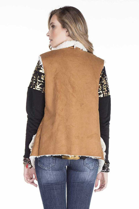 WW108 Sleeveless Winter Vest with Fur Inside