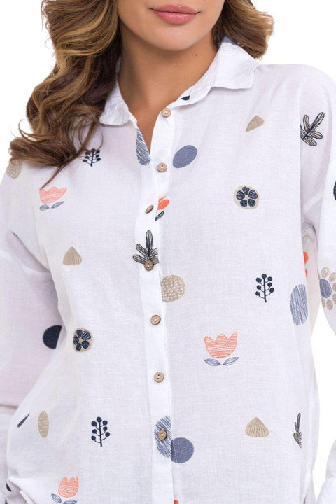 WH130 Women's Shirt with Embroidery Detail