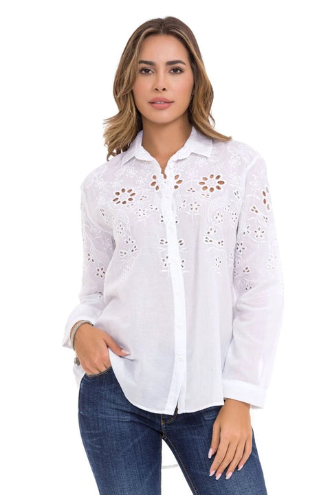 WH131 Floral Detailed Women's Shirt