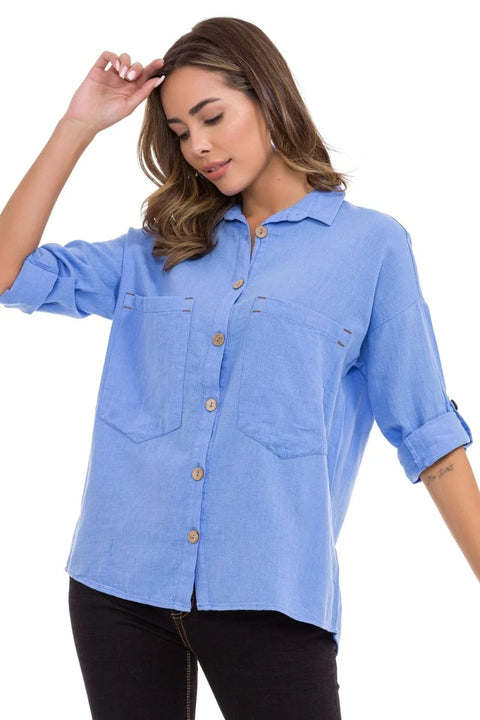 WH132 Basic Summer Linen Shirt