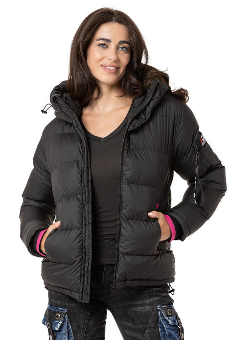WM138 women's winter jacket with a stand -up collar