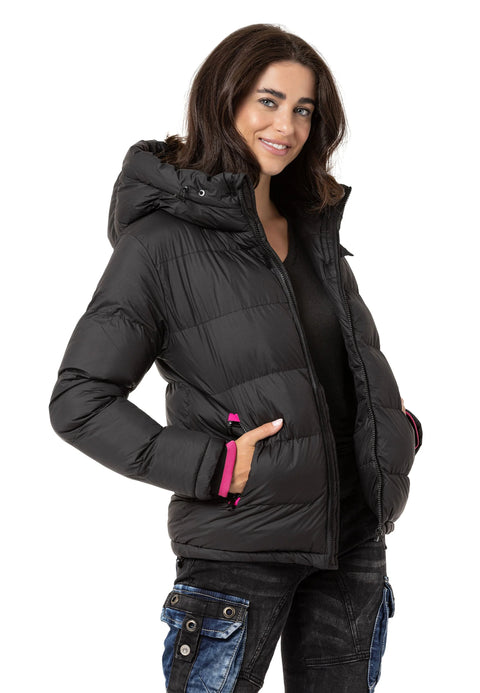 WM138 women's winter jacket with a stand -up collar