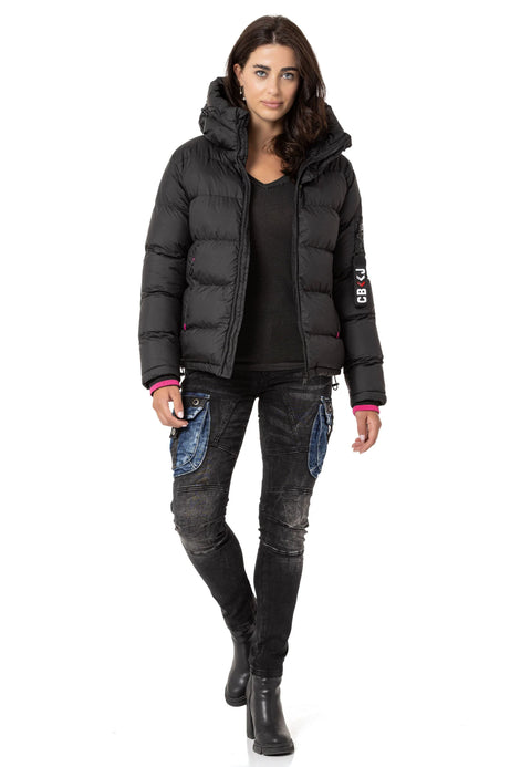 WM138 women's winter jacket with a stand -up collar