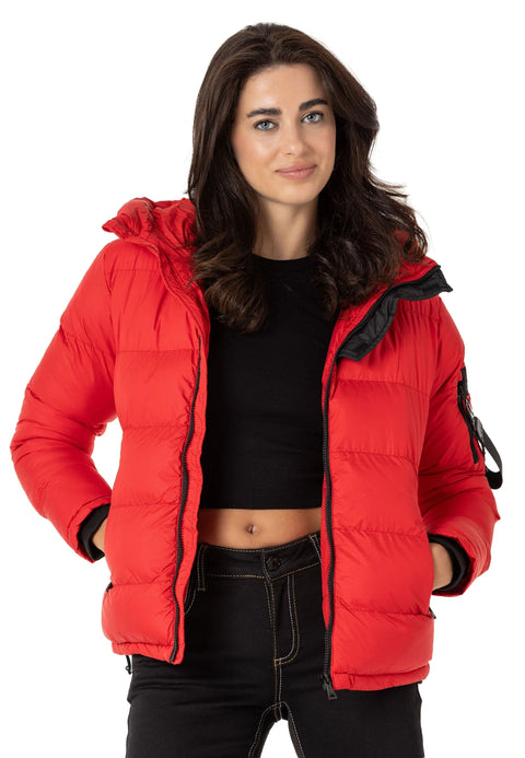 WM138 women's winter jacket with a stand -up collar