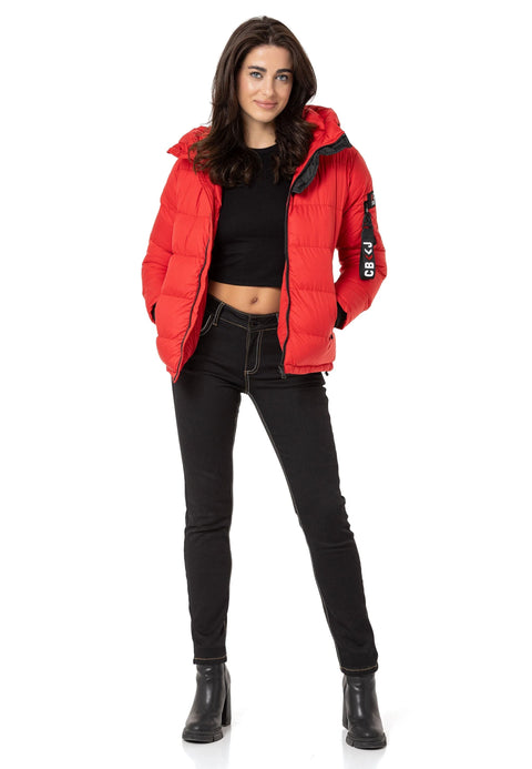 WM138 women's winter jacket with a stand -up collar