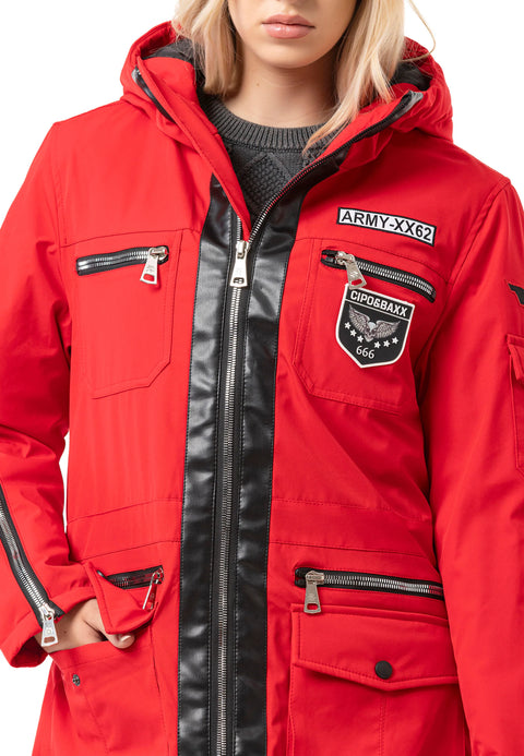 WM144 Women's winter jacket with zipper details