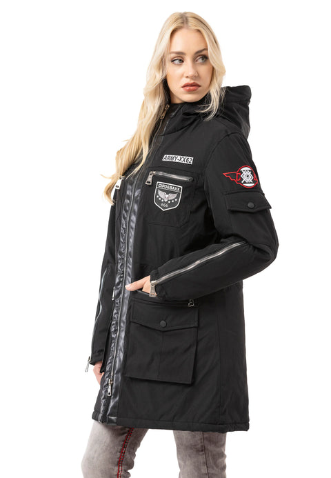 WM144 Women's winter jacket with zipper details