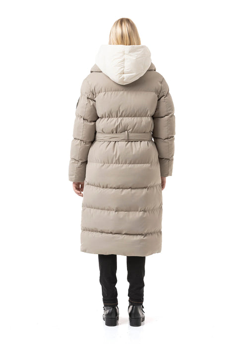 WM145 Women Winter Coat with Belt and Hood