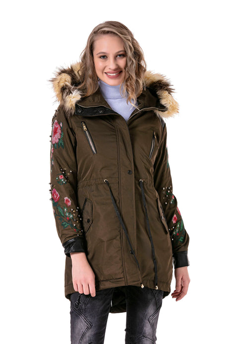 WJ136 Beaded Embroidered Women's Coat