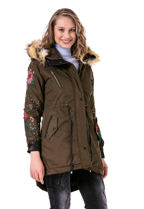 WJ136 Beaded Embroidered Women's Coat