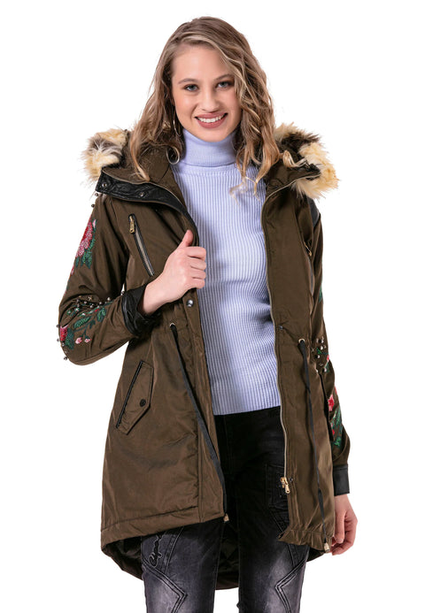 WJ136 Beaded Embroidered Women's Coat
