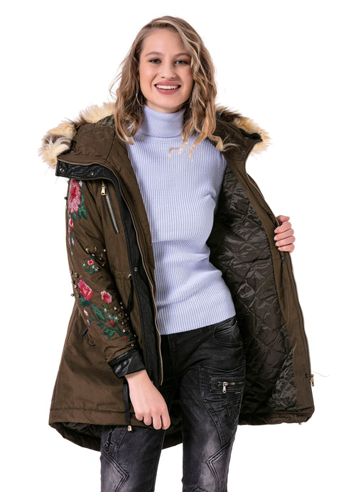 WJ136 Beaded Embroidered Women's Coat