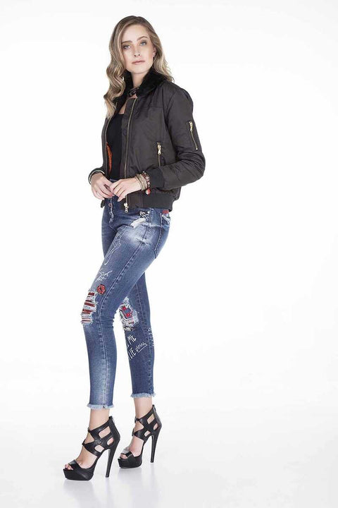 WJ141 Women's Removable Kurdish Collar Coat
