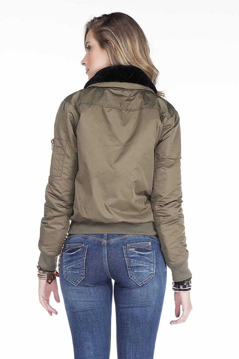 WJ141 Women's Removable Kurdish Collar Coat