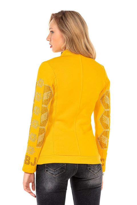 WJ197 women outdoor jacket with sparkling stone trimmings