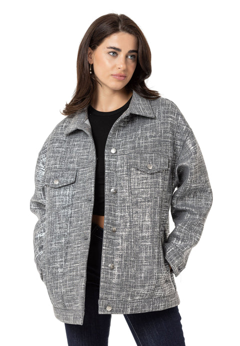 WJ222 Women's Gray Basic Jacket