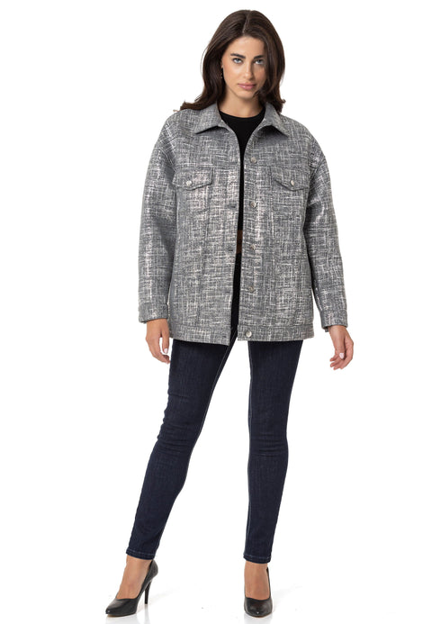 WJ222 Women's Gray Basic Jacket