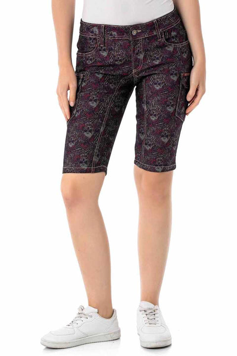 WK180 Patterned Cargo Shorts