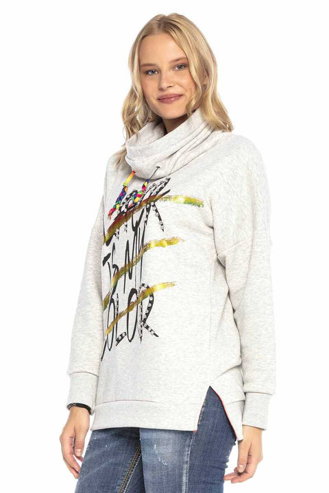WL242 Shawl Collar Long Sweatshirt