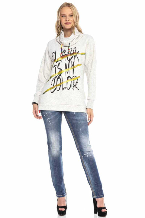 WL242 Shawl Collar Long Sweatshirt